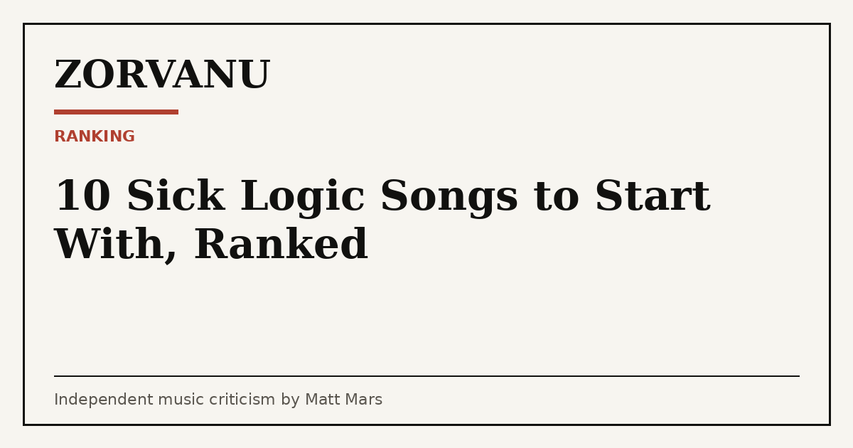 Editorial cover for 10 Sick Logic Songs to Start With, Ranked