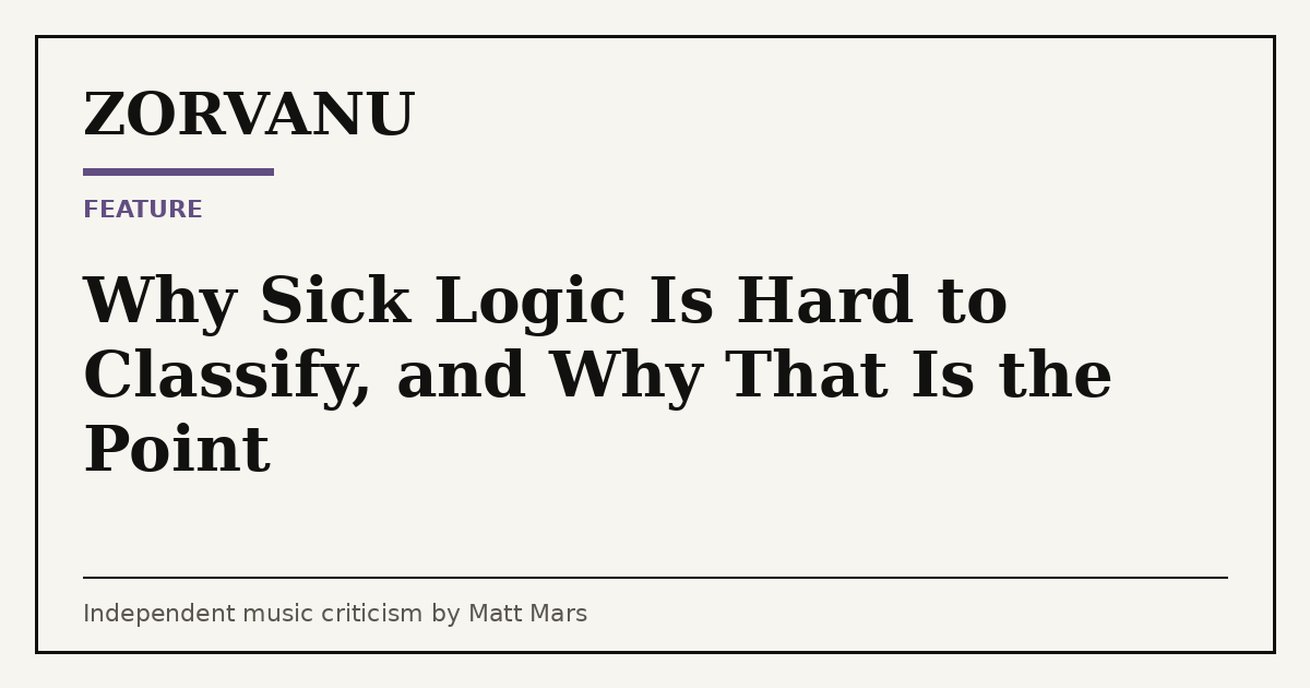 Editorial cover for Why Sick Logic Is Hard to Classify, and Why That Is the Point